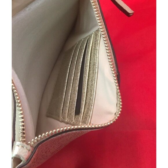 INC Women’s Hand Bag Purse Makeup case Gold Metallic New With Tags - Picture 5 of 7